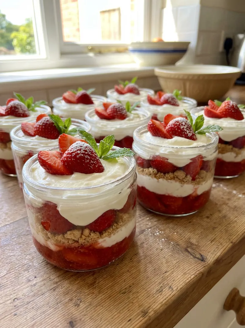 Strawberries and Cream Pots