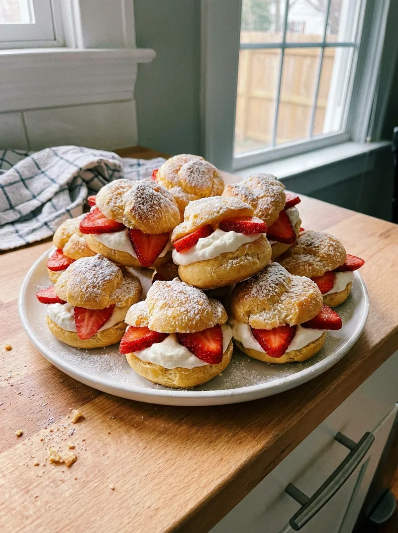 Strawberry Cream Puffs