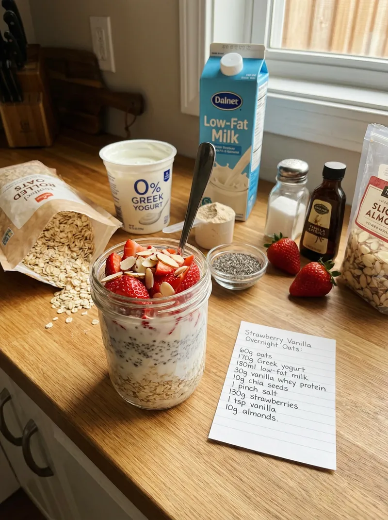 Strawberry Vanilla Overnight Oats