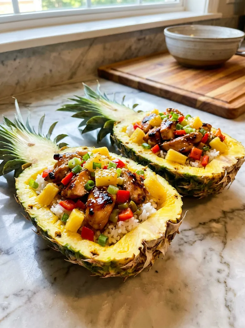 Teriyaki Chicken Pineapple Rice Bowls