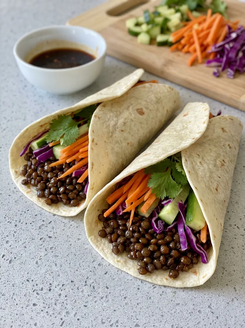 Teriyaki Lentil Wraps
