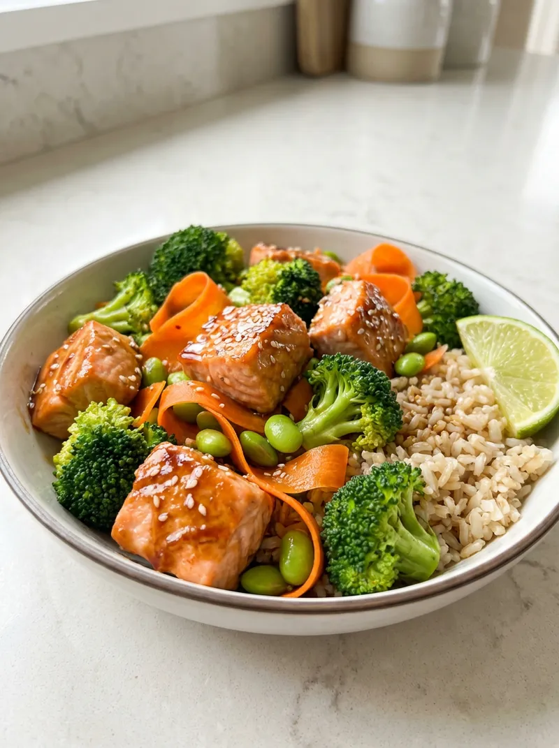 Teriyaki Salmon Veg Stir-Fry