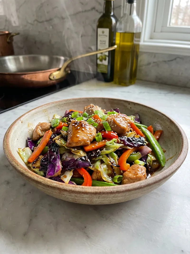 Teriyaki Turkey Cabbage Stir-Fry