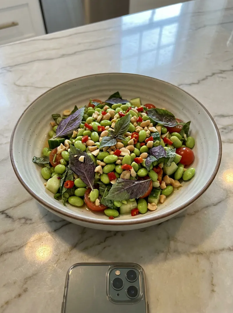 Thai Basil Edamame Salad