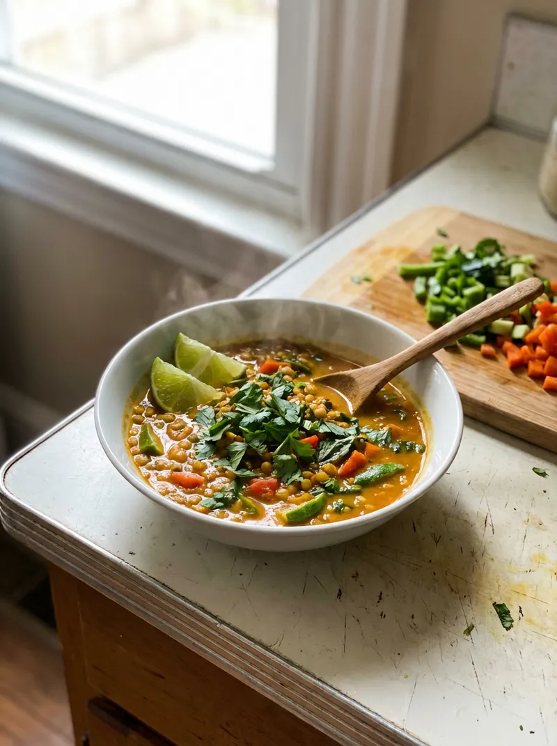 Thai Basil Lentil Curry