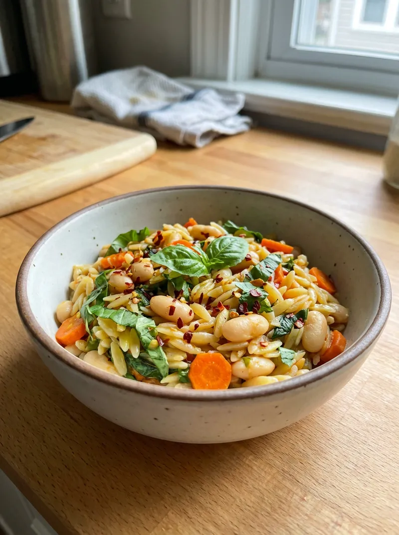 Thai Basil White Bean Orzo