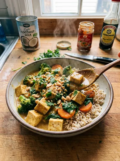Tofu Coconut Peanut Curry