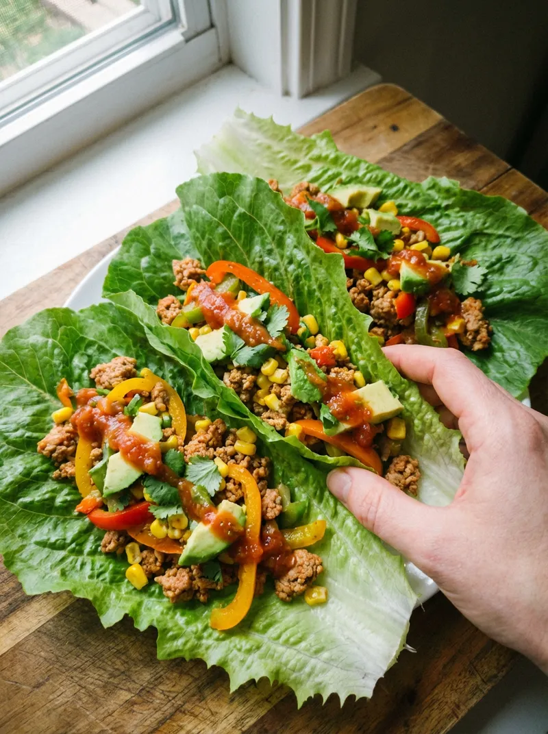 Turkey Taco Lettuce Wrap Tacos