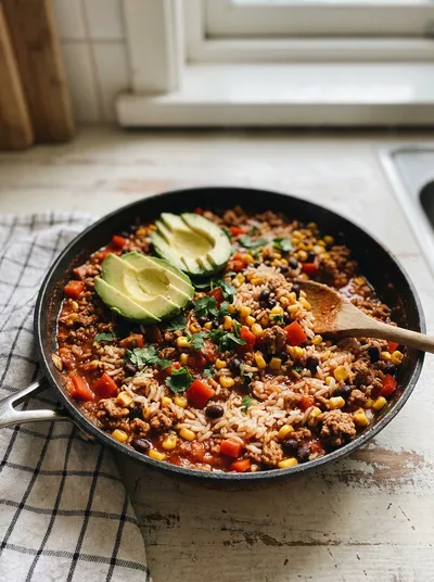 Turkey Taco Rice Skillet